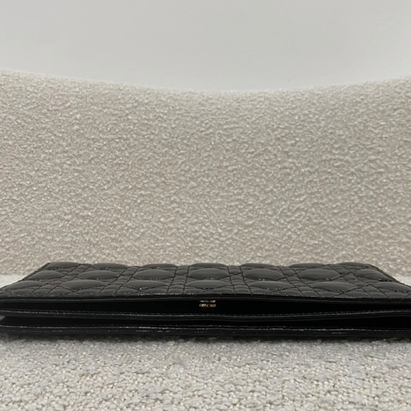 Authentic Pre-Owned Dior Lady Dior Patent Cannage Pouch on Chain Vintage - Picture 9 of 16